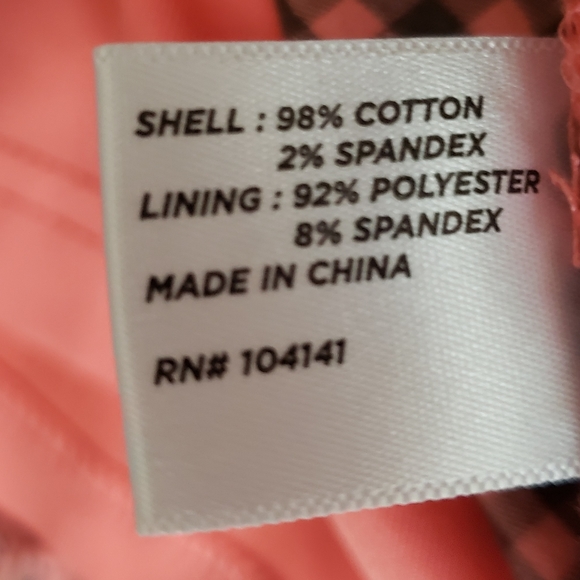 Lady Hagen Peach Gingham Golf Skort - Picture 10 of 11